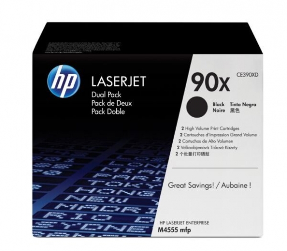 Dual Pack Toner Cartridge schwarz CE390X für LaserJet M4555 MFP