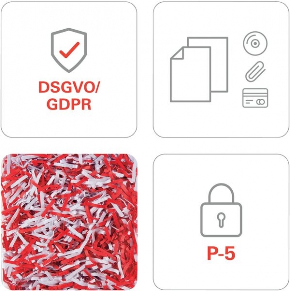 Aktenvernichter Securio P36i, 1,9x15 mm Partikelschnitt,