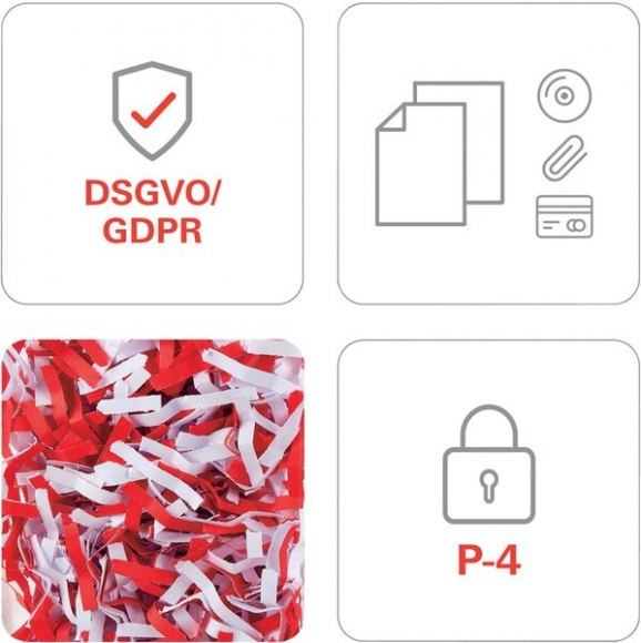 Aktenvernichter Securio P36i, 4,5x30 mm Partikelschnitt,