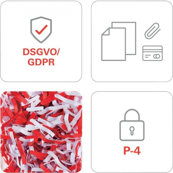 Aktenvernichter C18 8-9 Bl/70g 3,9x30mm Partikel, Sicherheitsstufe