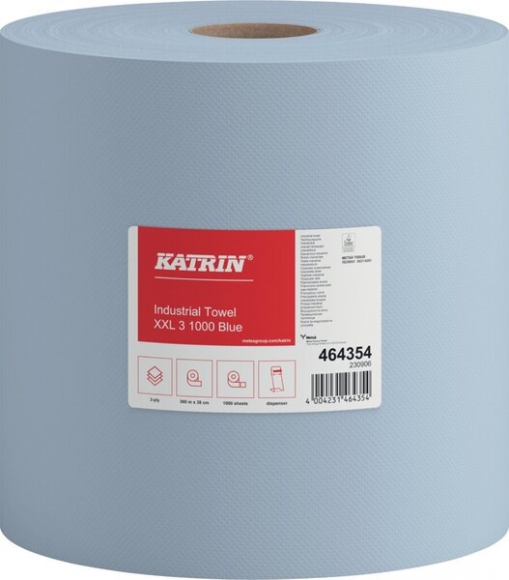 Putzrolle Katrin Basic XXL 3 blue 1000 Bl., 3 lg. 360m Blatt 38x36cm