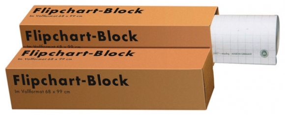 Landre Flipchartblock, 68 x 99 cm, kariert, recycling, 20 Blatt, 80g/qm