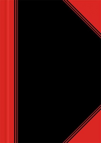 China-Kladde, A6, kariert,96 Blatt Papier 70 g/qm, schwarz/rot