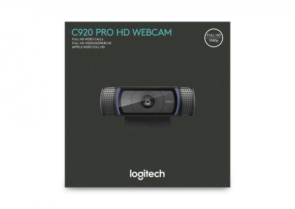 Logitech Webcam C920, schwarz USB, Full HD 1080p, 1920x1080,