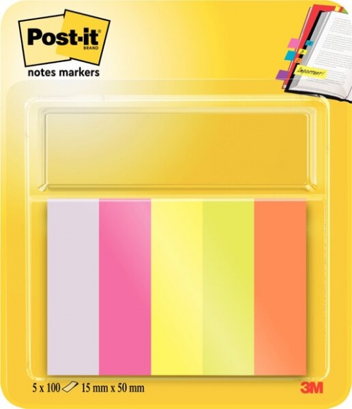 Page Marker Post-it 670/5 15x50mm 5 Blocks