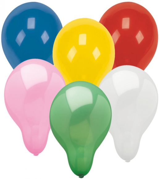 Luftballons rund Ø 28 cm, farbig sortiert