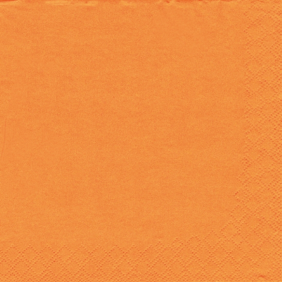 Servietten 33x33cm 1/4 Falz 3lag. orange unifarbig