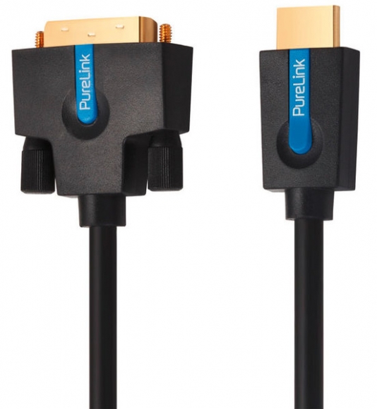 High Speed HDMI/DVI Single Link Kabel, 2,0m, WUXGA FullHD vergoldet