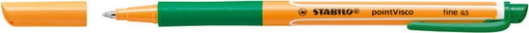 Feinschreiber pointVisco mit weicher Griffzone, Clip, grün