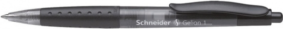 Gel-Kugelschreiber mit Druckmech. und weicher Soft-Grip-Zone,schwarz