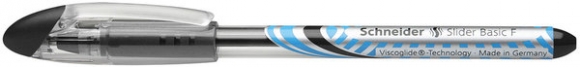 Kugelschreiber SLIDER Basic 0,7mm Strichstärke F, Visco Glide, schwarz