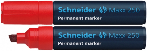 Schneider Permanentmarker 250 Keilspitze 2-7mm, rot