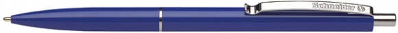 Druckkugelschreiber K15 blau Stahlclip und Metalldrücker