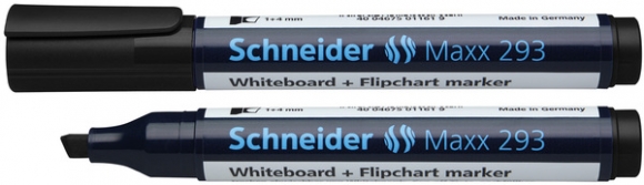 Boardmarker 293 mit Keilspitze, schwarz, geeignet für Whiteboard