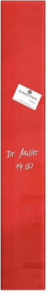 Glas-Magnetboard Artverum, rot, inkl. 1 extra starker Magnet und