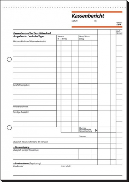 Kassenbericht A5 quer
