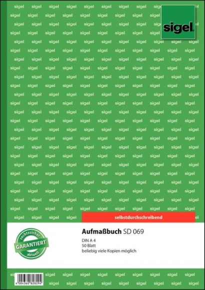 Aufmaßbuch A4 hoch, selbstdurch- schreibend