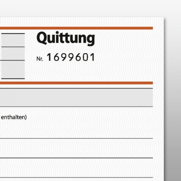 Quittung inkl. MwSt. A6 quer, SD, 2x50 Blatt, 1.+2. Blatt bedruckt