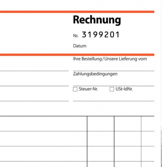 Rechnung f. Kleinunternehmer, SD A5hoch, 2 x 30 Blatt, ohne MwSt-