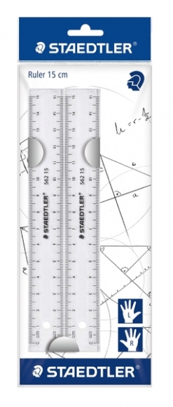 Lineale Kunststoff transparent 15cm, 2er Beutel