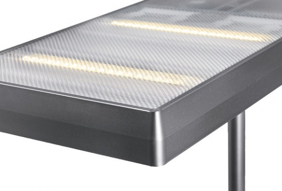 Arbeitsplatz-Stehleuchte LED Maxlight, aluminium, LED 60W, 4800 Lumen,