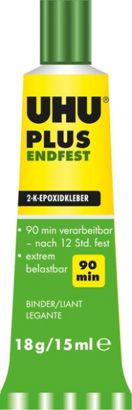 UHU Plus Endfest, 1 Tube Binder u. 1 Tube Härter, 33g