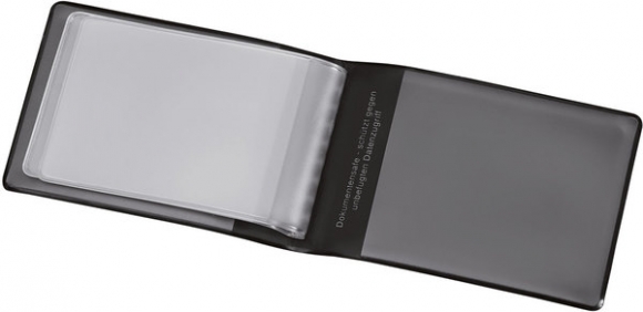 Document Safe Ausweis schwarz Schutzhülle PVC+Spezialfolie 115x78mm