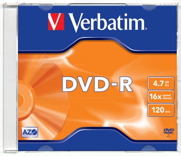 Rohling DVD-R 4,7 GB/120Min. 16-fach in Jewel case