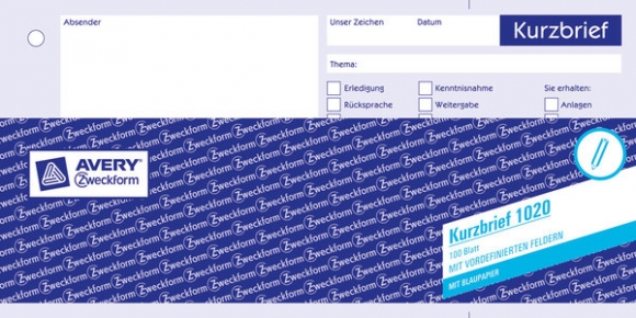 Kurzbrief 1/3A4 MP 100Blatt