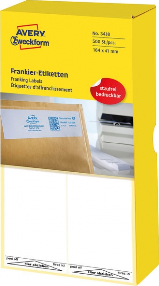 Frankieretikett f. Neopost u. Pitney Bowes, 164 x 41 mm, weiß, einzeln