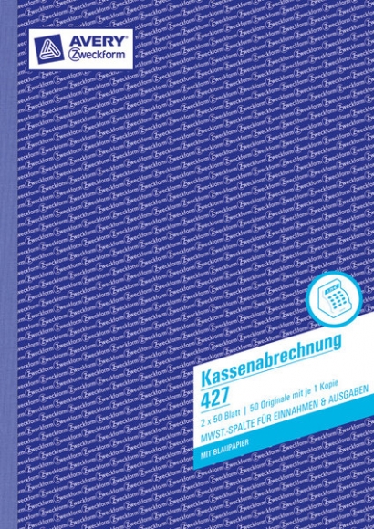 Kassenabrechnung A4, MP, 2x50Blatt