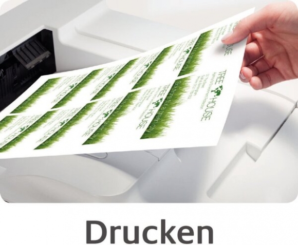 Visitenkarten 200g, Quick u. Clean, 85x54 mm, unbeschichtet, weiß