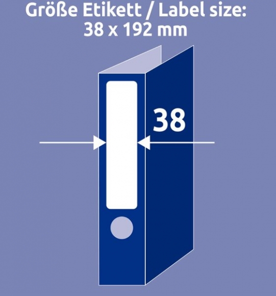 Rückenschild I+L+K kurz/schmal, weiß, A4, 38x192 mm, 100Bl=700St