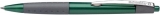 Druckkugelschreiber Loox grün mit weicher Soft-Grip-Zone, metallclip