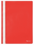 Schnellhefter A4, dokumentenecht, PP, rot, transparenter Deckel