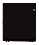 Rollcontainer Note geradliniges Design, schwarz