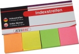 Büroring Index Haftstreifen aus Papier 4 x 40 Streifen 20x50mm Farben: grün,