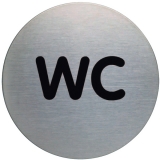 Piktogramm WC 83mm Edelstahl zum selbstkleben