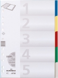 Register Blanko A4 5-farbig 5Bl farbige Hartfolie