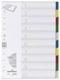 Register Blanko A4 2x5-farbig 10Bl farbige Hartfolie