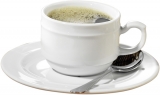 6-tlg. Set Kaffee- und Suppenunter- tassen ALICE aus weißem Porzellan