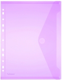 PP-Umschlag A4, Lochrand rot transparent