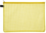 Kleinkrambeutel A5 transparent gelb mit farbigem Reißverschluss