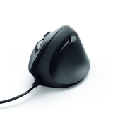 Vertikale, ergonomische Maus, EMC500, schwarz, 6-Tasten, kabelgebunden