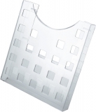 Tischprospekthalter glasklar für 1x A4 hoch,frei stehend,1-fach