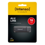 Speicherstick Alu Line USB 2.0, anthrazit, Kapazität 16 GB