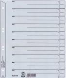 Trennblätter Karton A4 grau Lochung hinterklebt, Linienaufdruck