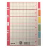Register Blanko A5 Farbtab. 6Bl gr 230g/qm Karton farbig bedruckt
