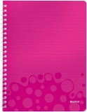 Collegeblock WOW A4 PP-Einband liniert, pink metallic