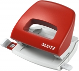 Kleiner Bürolocher rot, Stanzleistung 16 Blatt 1,6 mm, mit Anschlagschiene